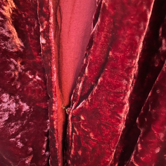 Anthropologie Somerset Velvet Maxi Dress in Deep Auburn Red Burgundy Women’s XL - Picture 5 of 7